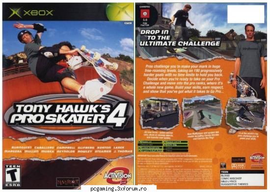 seria tony hawk's thps4 box