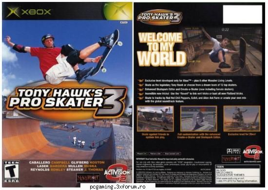 seria tony hawk's thps3 box