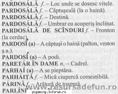 Poza Zilei - Dictionar Moldovenesc - Groapa de Gunoi
